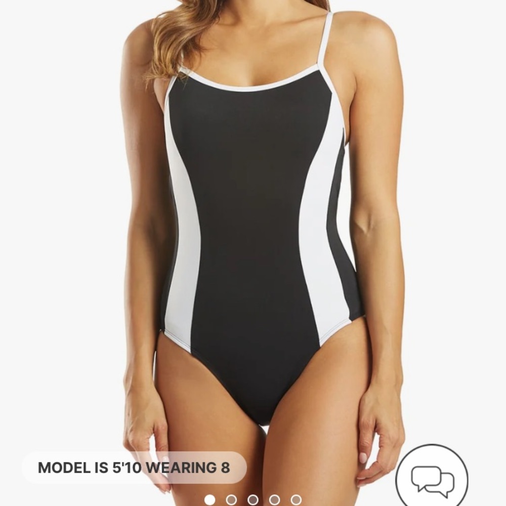 DOLPHIN Aquashape Navy and White One-Piece Swimsuit